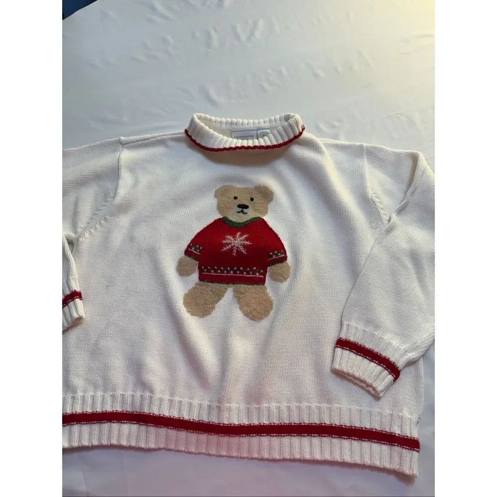 Liz Claiborne Lizsport Women’s Vintage Holiday Bear Sweater Size XL
